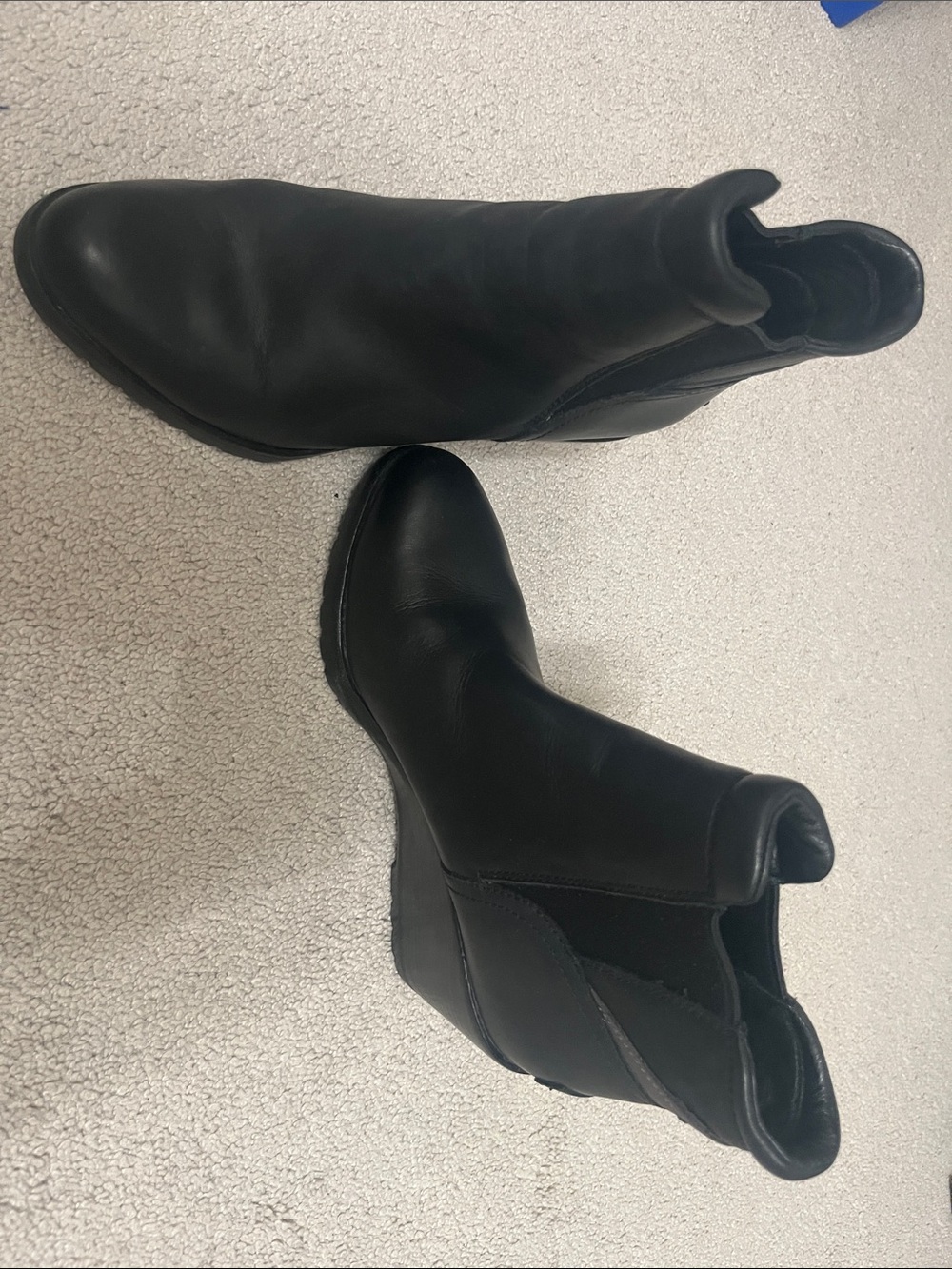 Sorel Black Leather Chelsea After Hours Boot